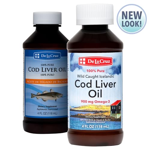 Cod Liver Oil Liquid - Pure Wild-Caught Icelandic Fish Oil 4 FL OZ (118 mL)
