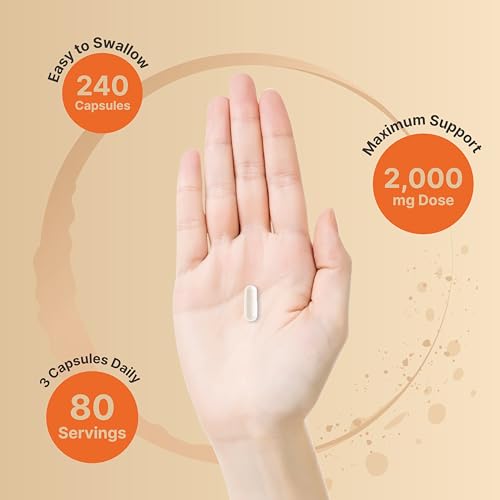 Liposomal Vitamin C 2,000mg Per Serving, 240 Capsules | High Absorption Fat-Soluble Vitamins – Immune Support – Collagen Booster – Antioxidant Supplement – Non-GMO