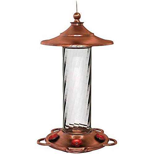 Glory Hummingbird Feeder, Glass Hummingbird Feeders for Outdoors, 5 Feeding Stations, 13 Ounces