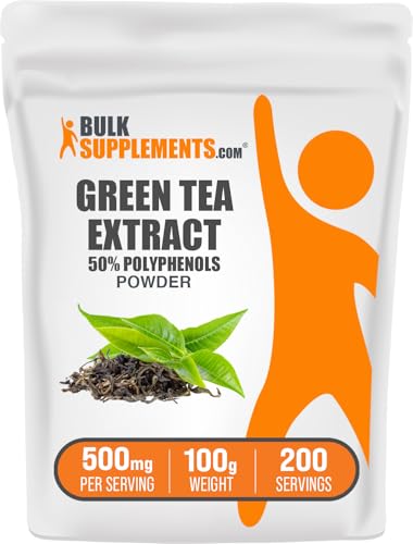 .com Green Tea Extract Powder - 50% Polyphenol, Green Tea Supplement, Herbal Supplement - Gluten Free, 500mg per Serving, 100g (3.5 oz) (Pack of 1)