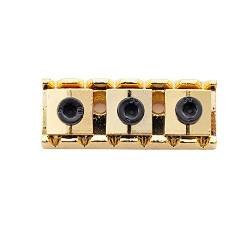 42mm Guitar Metal Locking Nut String Lock for Floyd Rose Style Electric Guitar Tremolo Double Lock System, Gold