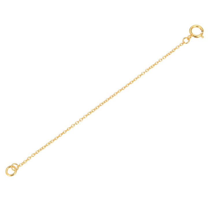 1pc Real Gold Plated 925 Sterling Silver Chain Extender with Clasp 4 Inch Thin Strong Cable Chain Extension for Necklace Anklet Bracelet Jewelry Making SS288-4