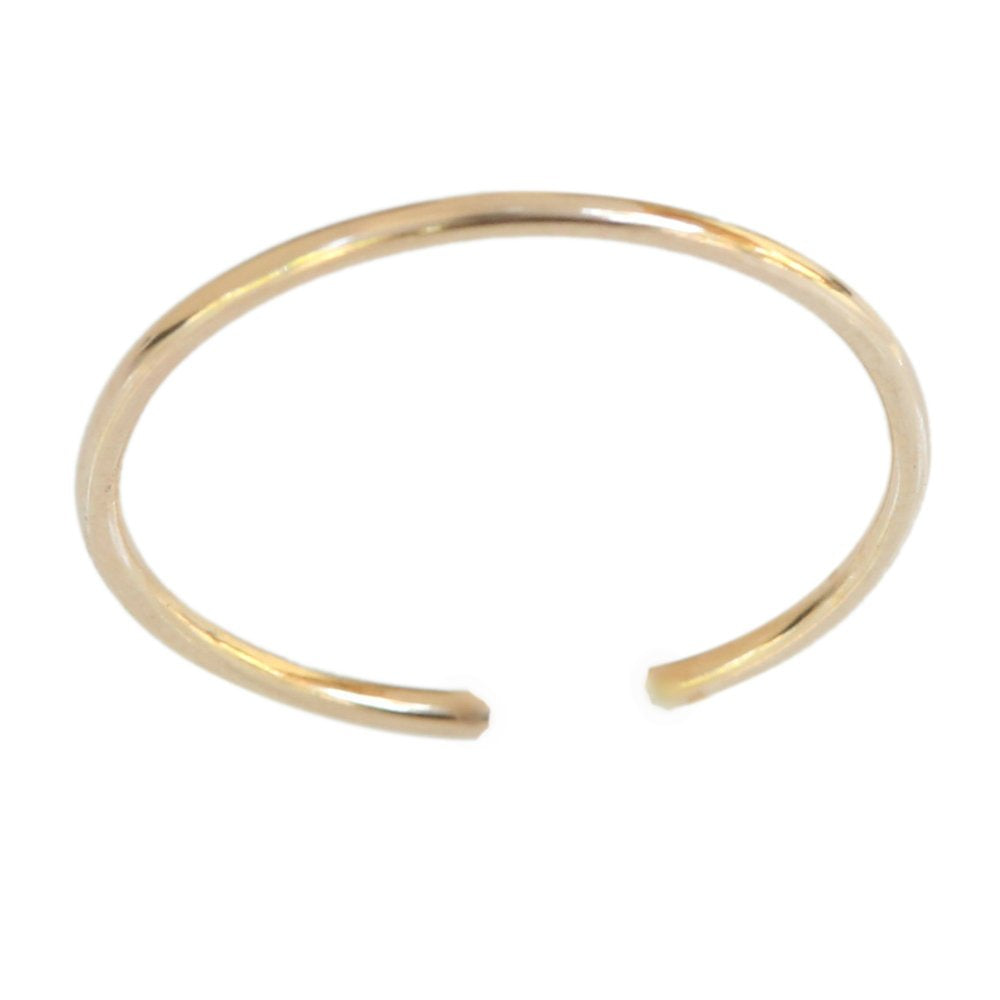 14k Gold Filled 1mm Thin Wire Plain Band Adjustable Toe Ring (1 Count (Pack of 1))