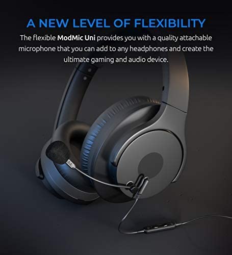 ModMic USB Attachable Noise-Cancelling Microphone with Mute Switch Compatible with Mac, Windows PC, PlayStation 4, and More