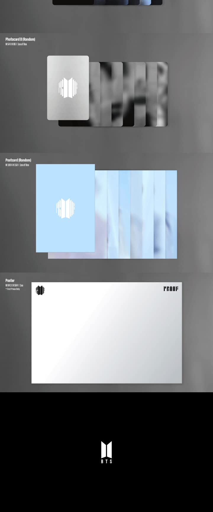 BTS Proof Anthology Album SET(Standard+Compact) Edition Contents+1p Folding Poster On Pack+Tracking Sealed