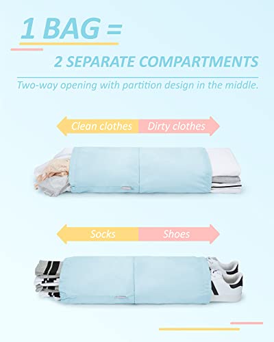 6-Piece Packing Cube Set - Lightweight Luggage Organizers for Travel, Vacation and Suitcases - Durable Accessories with Compression