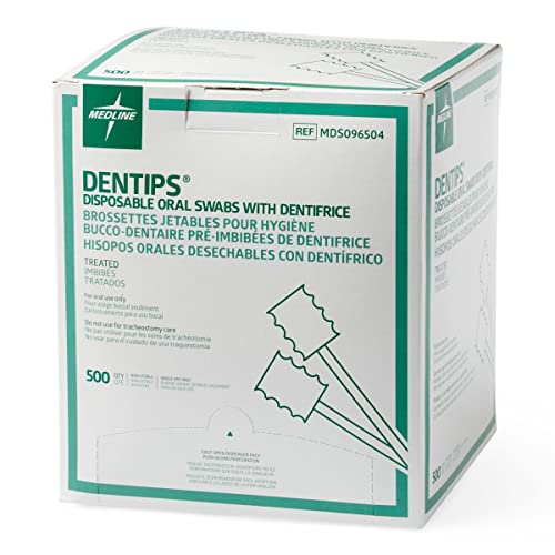 MEDLINE MDS096504 MDS096504H DenTips Oral Swabsticks (Pack of 10)