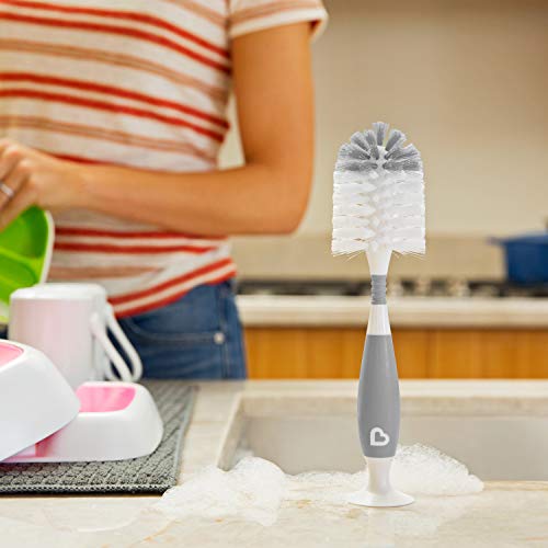 ® Baby Bottle & Small Parts Cleaning Set, Includes High Capacity Dishwasher Basket & Bristle Bottle Brush, Grey