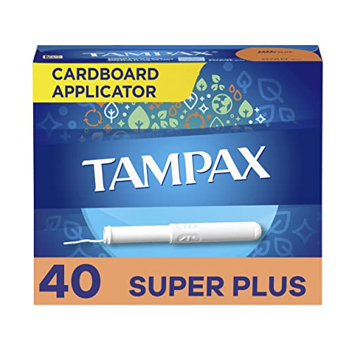 Tampons, Super Plus Absorbency, Cardboard Applicator, Leakgaurd Skirt, Unscented, 40 Count