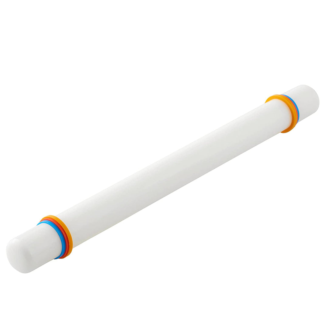 Large Fondant Rolling Pin with Guide Rings - Fondant Roller Ideal for Rolling Large Amounts of Fondant on Tiered Cakes, 20-Inch
