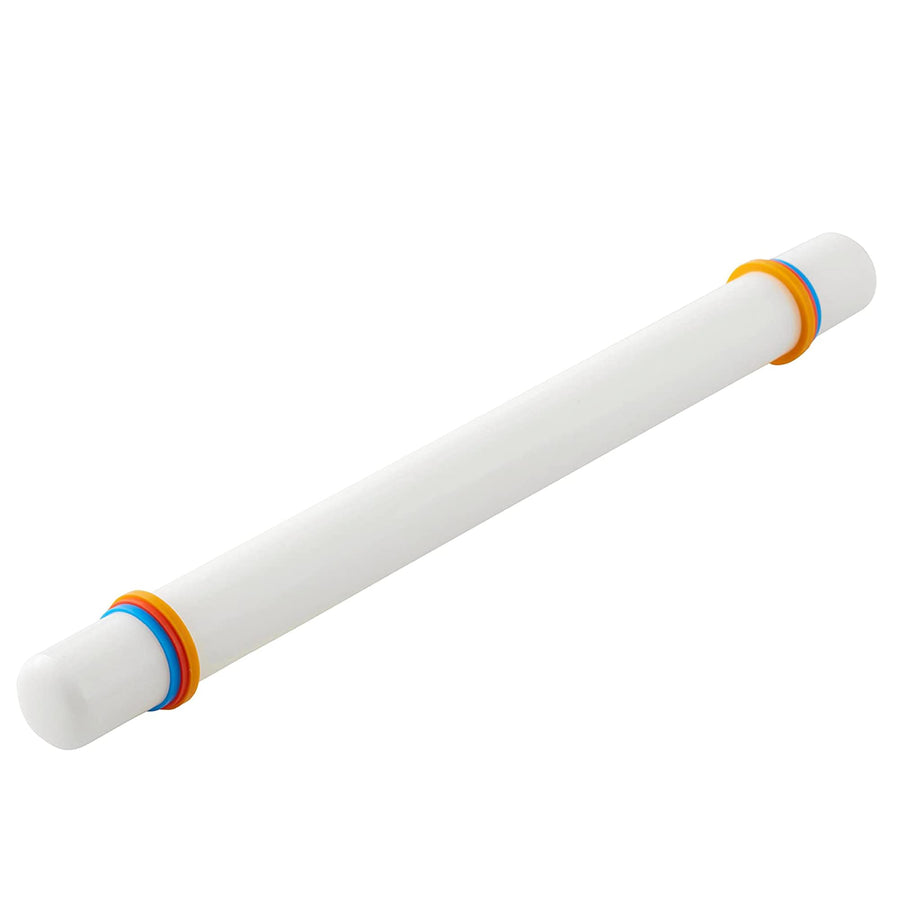 Large Fondant Rolling Pin with Guide Rings - Fondant Roller Ideal for Rolling Large Amounts of Fondant on Tiered Cakes, 20-Inch