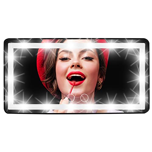 Car Visor Vanity Mirror - Rechargeable LED Light Makeup Mirror - Universal Car Sun Visor Mirror - Innovative All Car Mirror Accessories