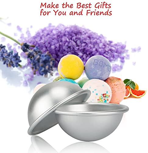 Bath Bomb Molds 4 Set 8 Pieces, DIY Metal Bath Bomb Mold 3.5 Inches 9CM, Bath Bomb Making kit, Bath Bomb Press Soap Making Mold Supplies Kit