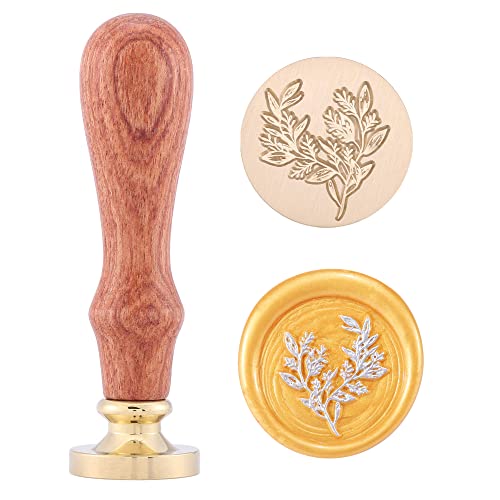 Eucalyptus Wax Seal Stamp, Vintage Plant Seal Stamp for Wedding Party Invitations Envelopes Gift Packing