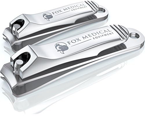 Professional Nail Clippers for Men and Women - Surgical Grade Stainless Steel Fingernail Clipper Set - Big Toenail Clippers for Large Nails - Best for Thick and Ingrown Toenails