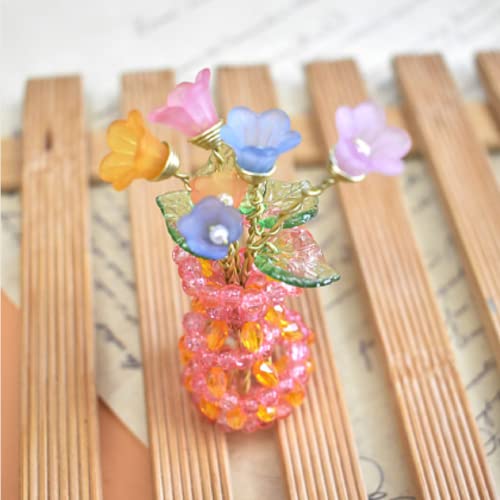 Pandahall 100pcs Transparent Green Acrylic Flower Beads Leaf Pendants 15x15mm for DIY Jewelry Making