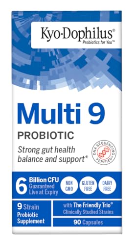Kyo-Dophilus Multi 9 Probiotic, for Strong Gut Health Balance and Support, 90 Capsules Total
