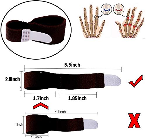 Broken Finger Wraps, 8 Pack Finger Buddy Straps, Finger Splint Buddy Tape for Jammed and Broken Fingers for Hammer Toe, Broken, Fractured Toes
