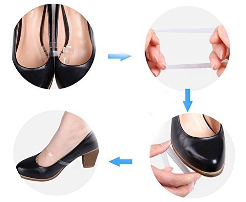 5Pair Women Silicone Invisible Shoe Straps Attachable Ankle Straps for Flats Holding Loose High Heel