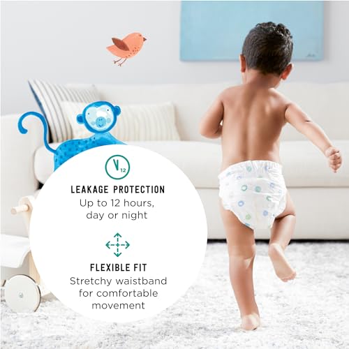 Amazon Brand - Gentle Touch Diapers, Hypoallergenic, Size 5, 132 Count (4 packs of 33), White