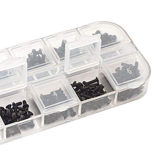 360pcs 12sizes Laptop Notebook Tiny Computer Replacement electronic Screws Assortment Kit Black,M2 M2.5 M3,for Lenovo Toshiba Gateway Samsung HP IBM Dell Sony Acer Asus Hard Disk SATA SSD M.2
