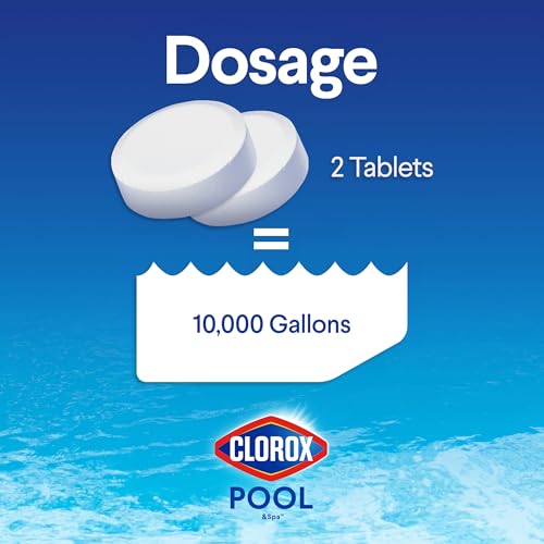CLOROX Pool&Spa XtraBlue 3” Chlorinating Tablets, Kills Bacteria & Stops Algae, 5 LB