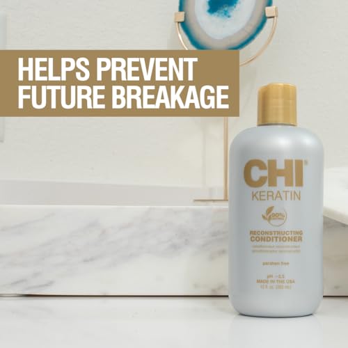 Keratin Reconstructing Conditioner, Delivers Healthier Hair, Adds Shine & Helps Prevent Future Breakage, Sulfate, Paraben, & Cruelty-Free, 12 Oz