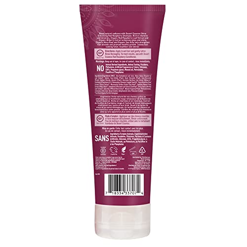 Red Raspberry Shampoo - 8 Fl Ounce - Gloss & Shine Enhancing - Strengthens Hair - Removes Everyday Pollutants - Vitamin A & C - Calcium - Magnesium