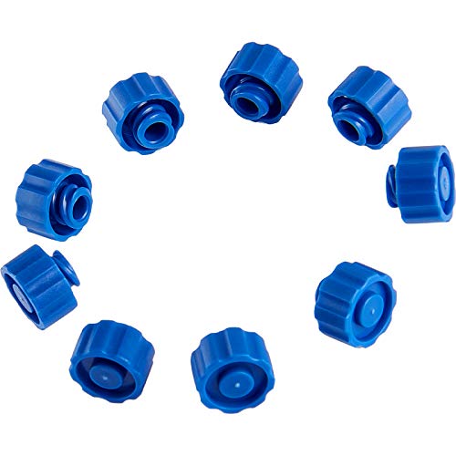 50 Pieces Syringe Tip Caps Syringe Easy Dispensing Needle Tip Cap Syringe Cap with Storage Box for Feeding Tubes Lab Supplies (Blue)