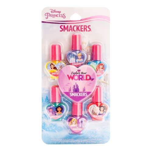 Disney Nail Collection, Princess Nail Polish, Set of 6 Water-Based Polishes