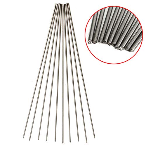 LTKJ 10Pcs Grade 5 Titanium Round Bar Ti Metal Rod Diameter 2mm Length 25cm 10 inches