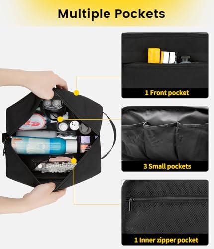 Travel Toiletry Bag for Men - Large Toiletries Bag Water Resistant Hanging Dopp Kit Travel Bag for Toiletries Accessories