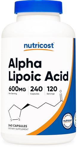 Alpha Lipoic Acid 600mg Per Serving, 240 Capsules - Gluten Free, Vegetarian Capsules, Soy Free & Non-GMO