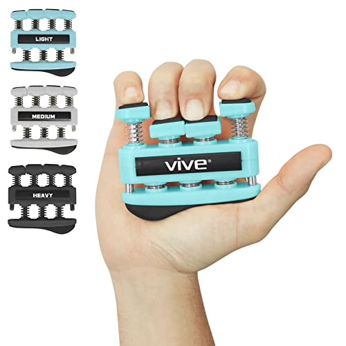 Finger Strengthener (3 Pack) Hand Grip Equipment for Guitar, Musicians, Rock Climbing & Therapy - Gripper with Exercise Guide for Strengthening Muscles