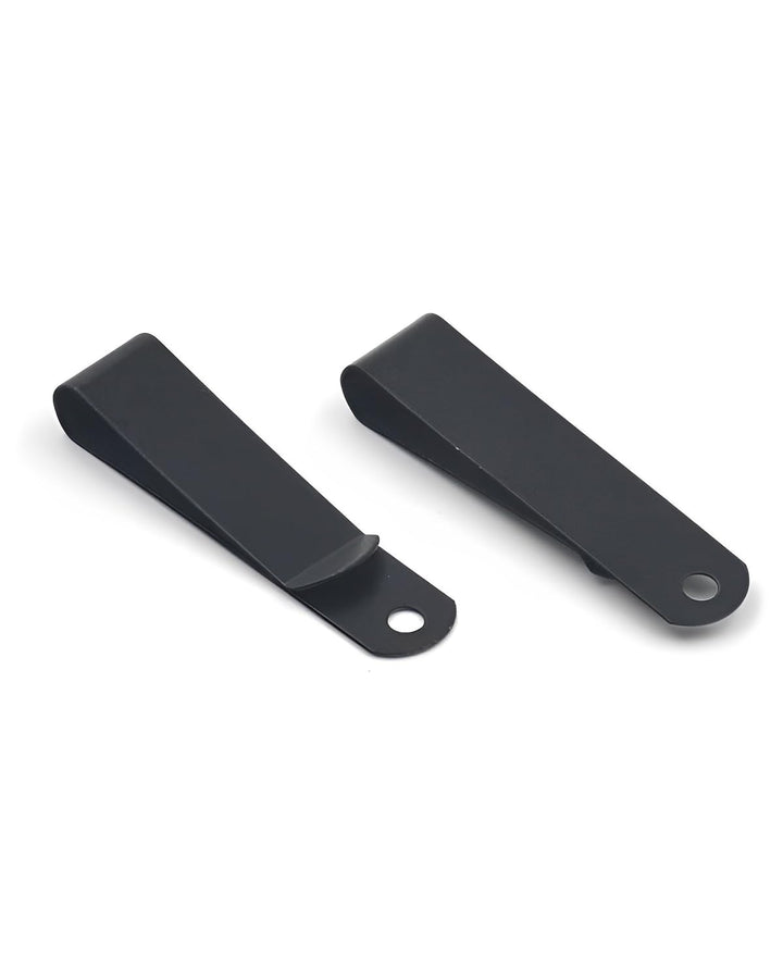 10 Pcs Belt Clip for Leather Craft Spring Holster Hook Buckles Metal 2(52mm) X 0.43(11mm) Black