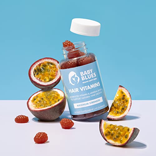 Postpartum Hair Loss Vitamins - Passion Fruit Gummies with Biotin, Collagen, & Folate