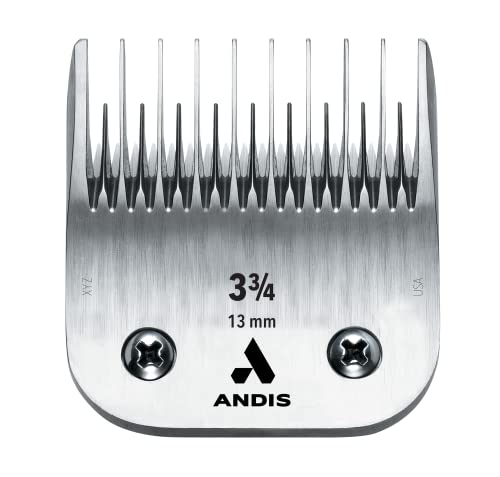 – 64133, Ultra Edge Detachable Dog Clipper Blade – Comprised of Carbon-Infused Steel, Exclusive Hardening Process with 3-3/4-Inch Skip Tooth - for AGC, BDC Series - 1/2-Inch Cut Length, Chrome