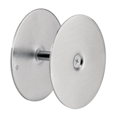 Prime-Line U 10446 Steel Door Hole Cover Plate, Satin Nickel (Single Pack)