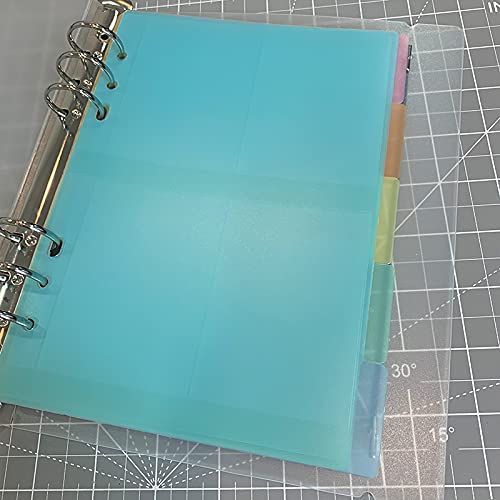 11PCS A5 Size Dividers for 6 Ring Binder with Reinforced Edge,Paper Index Divider Category Page Tab Indexing Cards Die and Stamp Storage Folder
