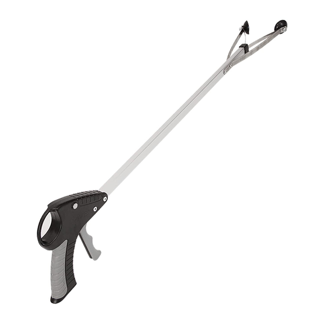 Suction Cup Grabber Reacher 32 - Elderly Grab It Reaching Pickup Tool Heavy Duty for Seniors - Trash, Sticks, Litter Picker Upper - Extra Long Reach Handle & Handy Extension Arm Claw