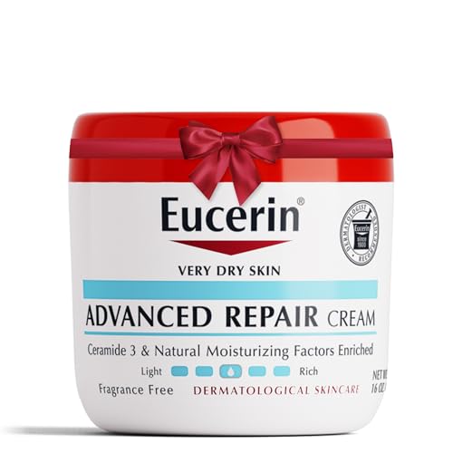 Advanced Repair Body Cream for Very Dry Skin, Fragrance Free Daily Body Moisturizer, 16 Oz Jar