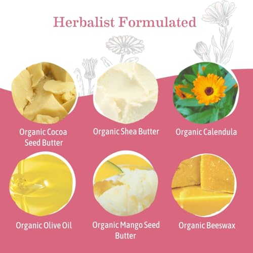 Organic Nipple Butter™ | Nipple Cream Safe for Breastfeeding | Postpartum Essentials for Nursing | Non Lanolin Nipple Cream, 2-Fluid Ounce