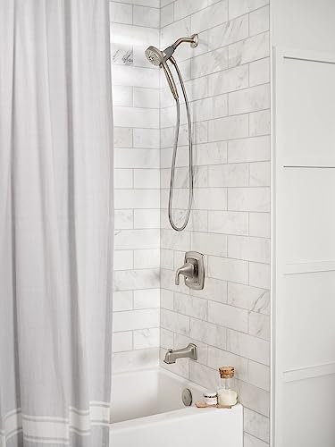 Engage Magnetix Spot Resist Brushed Nickel 3.5-Inch Six-Function Detachable Handheld Showerhead with Magnetic Docking System, 26100SRN