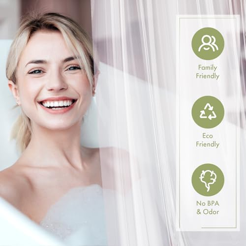 Shower Curtain Liner, 72x72 Clear Shower Curtain Liner, Waterproof Plastic Shower Liner, Cute Lightweight PEVA Shower Curtain for Bathroom with 3 Magnets and 12 Rustproof Metal Grommets