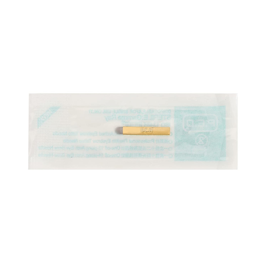 Microblading Needles,New Star Tattoo 50pcs 12 Pin Permanent Makeup Blades Manual Eyebrow Tattoo Curved Blade 12 Sloped Needles for Microblading Pen,Microblading Supplies,Microblading Kits
