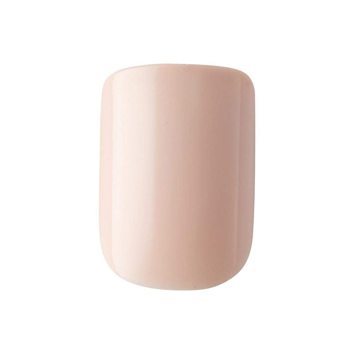 Gel Fantasy Ready-to-Wear Press-On Gel Nails, “Here I Am”, Short, White, Nail Kit with 24 Mega Adhesive Tabs, Pink Gel Glue, Manicure Stick, Mini File, and 28 Fake Nails