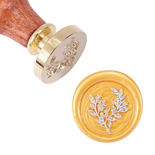 Eucalyptus Wax Seal Stamp, Vintage Plant Seal Stamp for Wedding Party Invitations Envelopes Gift Packing