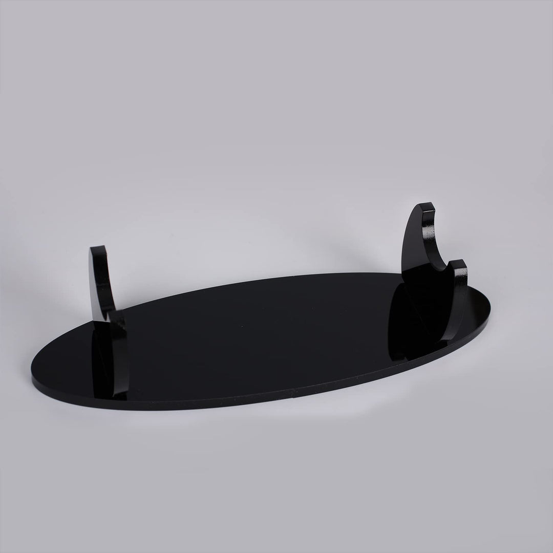 Dagger Display Stand Acrylic Desktop Dagger Stand Weapon Stand Sword Stand for Dagger Display (Oval Black 1 pack)