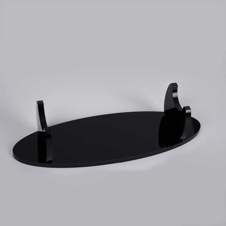 Dagger Display Stand Acrylic Desktop Dagger Stand Weapon Stand Sword Stand for Dagger Display (Oval Black 1 pack)