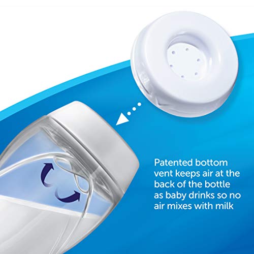 VentAire Complete Tummy Comfort Baby Bottles, Anti-Colic & Anti-Reflux, Clear, 6 Oz, 3 Count
